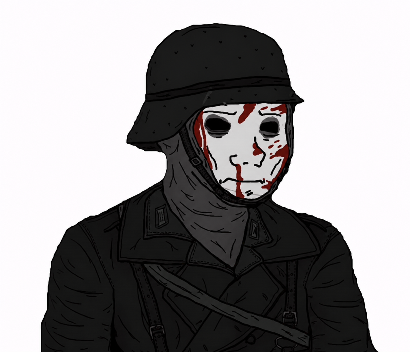 Trencher masked soldier illustration